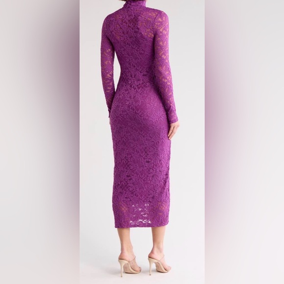 NWT AFRM Vibrant Purple Lace dress with slip - Picture 2 of 8